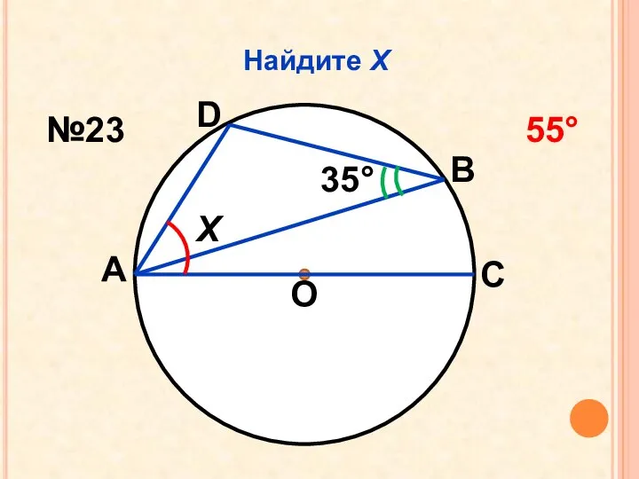 Найдите Х О 35 Х А С В D №23 55