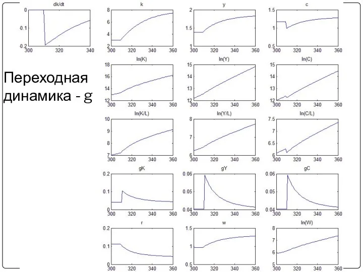 Переходная динамика - g