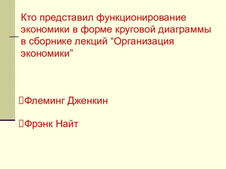 Кто представил функционирование экономики в форме круговой диаграммы в сборнике лекций