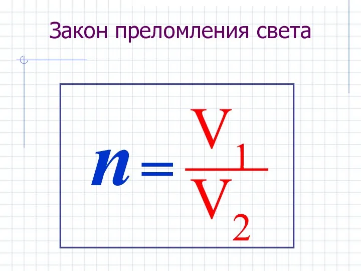 Закон преломления света