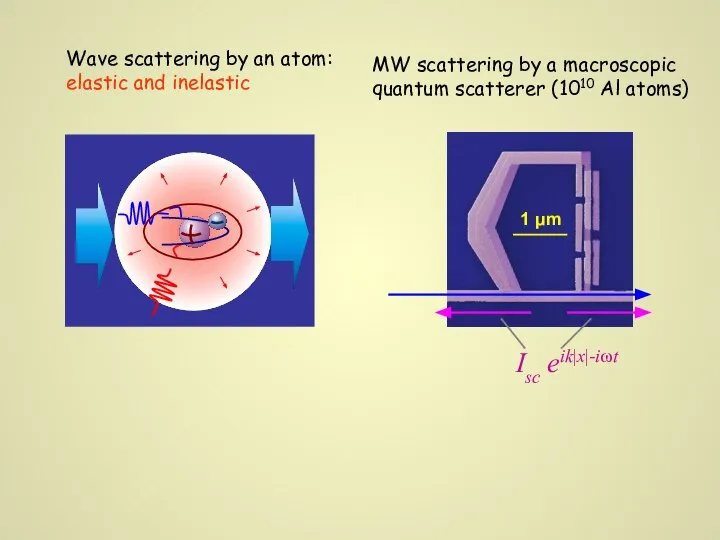 Wave scattering by an atom: elastic and inelastic MW scattering by