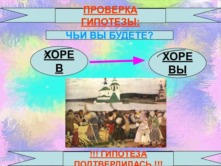 ПРОВЕРКА ГИПОТЕЗЫ: ХОРЕВ ЧЬИ ВЫ БУДЕТЕ? ХОРЕВЫ !!! ГИПОТЕЗА ПОДТВЕРДИЛАСЬ !!!