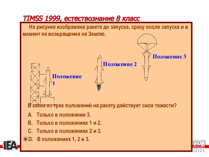 TIMSS 1999, естествознание 8 класс