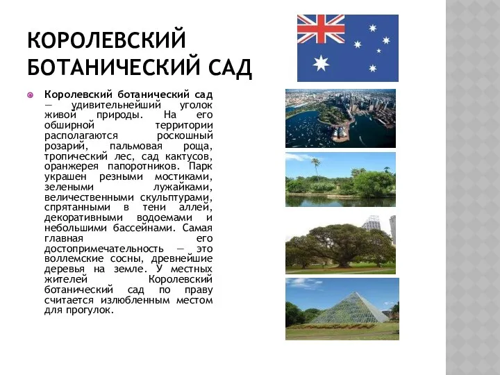Королевский ботанический сад Королевский ботанический сад — удивительнейший уголок живой природы.