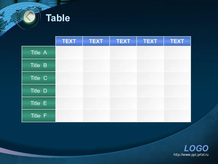 http://www.ppt.prtxt.ru Table