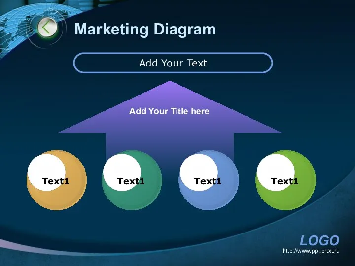 http://www.ppt.prtxt.ru Marketing Diagram Add Your Text Add Your Title here Text1 Text1 Text1 Text1