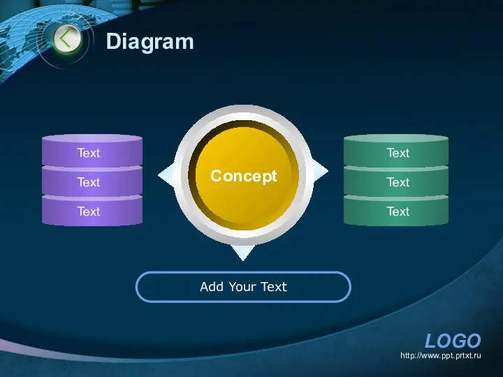 http://www.ppt.prtxt.ru Diagram Concept Add Your Text Text Text Text Text Text Text