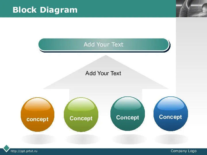 http://ppt.prtxt.ru Company Logo Block Diagram Add Your Text Add Your Text