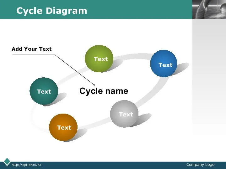 http://ppt.prtxt.ru Company Logo Cycle Diagram