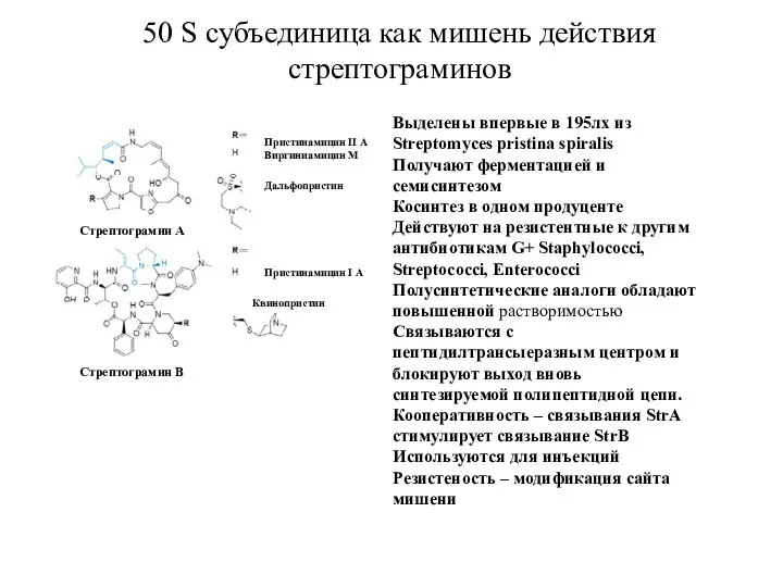 Выделены впервые в 195лх из Streptomyces pristina spiralis Получают ферментацией и