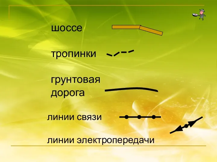 линии связи линии электропередачи шоссе тропинки грунтовая дорога