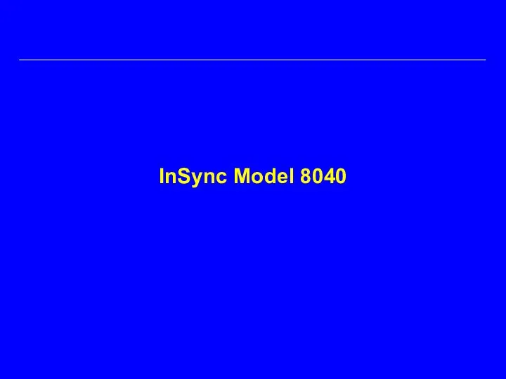 InSync Model 8040