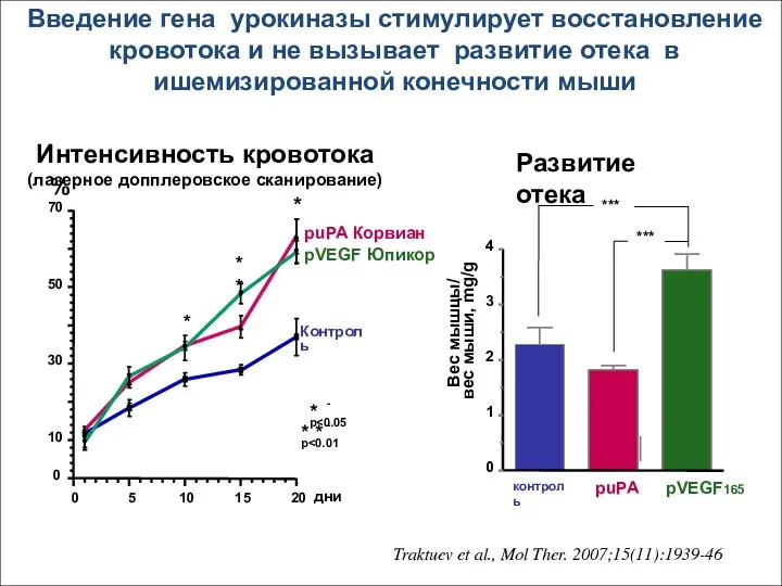 Контроль рuPA Корвиан рVEGF Юпикор 0 5 10 15 20 0