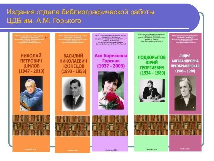 Издания отдела библиографической работы ЦДБ им. А.М. Горького