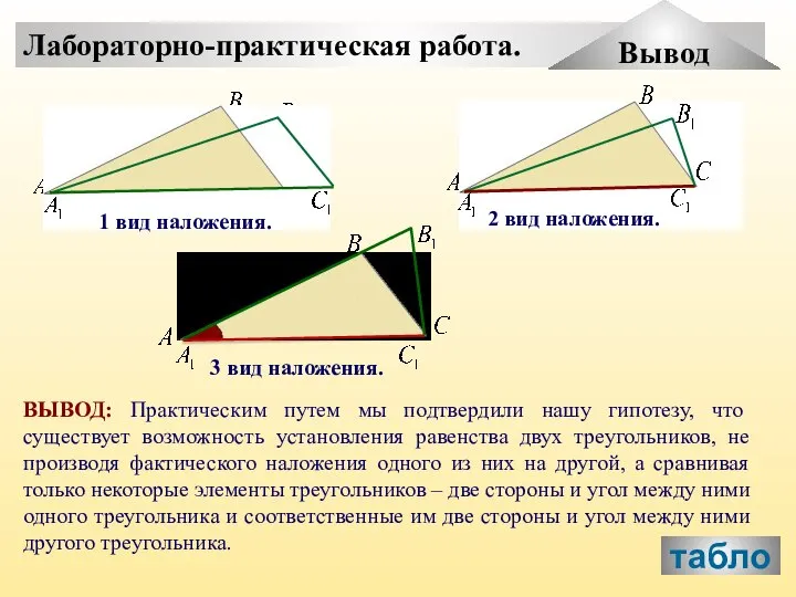 Лабораторно-практическая работа. Вывод 1 вид наложения. 2 вид наложения. 3 вид