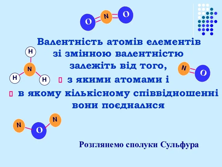 Валентність атомів елементів зі змінною валентністю залежіть від того, з якими