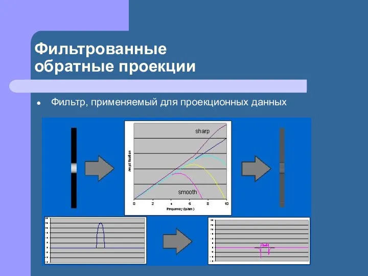 Фильтрованные обратные проекции Фильтр, применяемый для проекционных данных