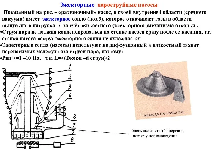 Эжекторные пароструйные насосы Показанный на рис. – «разгоночный» насос, в своей