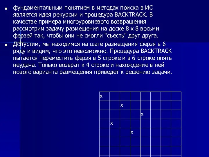 фундаментальным понятием в методах поиска в ИС является идея рекурсии и