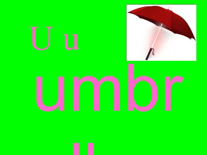 U u umbrella