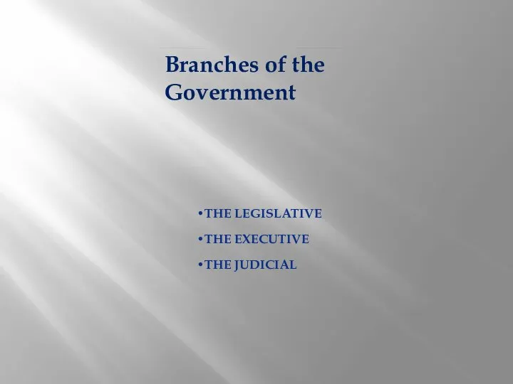 Branches of the Government