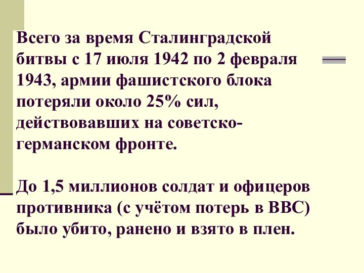 Всего за время Сталинградской битвы с 17 июля 1942 по 2