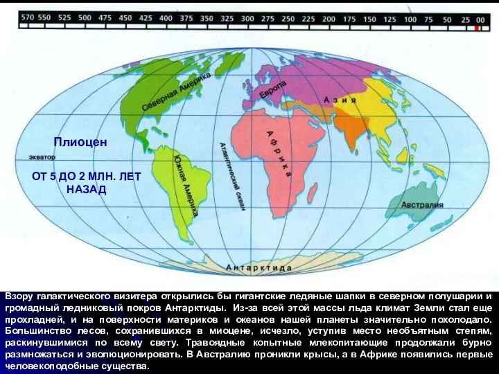 ОТ 5 ДО 2 МЛН. ЛЕТ НАЗАД Плиоцен Взору галактического визитера