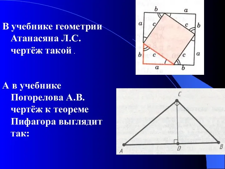 В учебнике геометрии Атанасяна Л.С. чертёж такой . А в учебнике