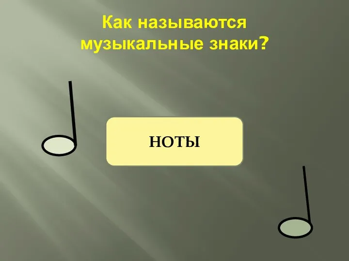 Как называются музыкальные знаки? НОТЫ