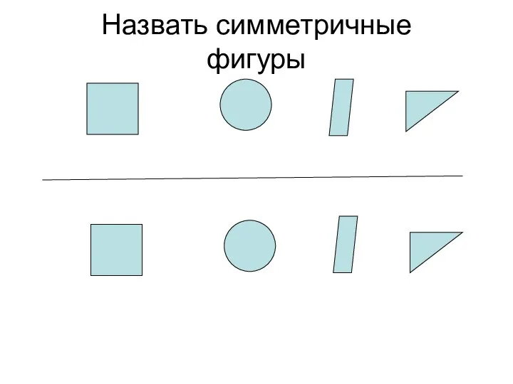 Назвать симметричные фигуры