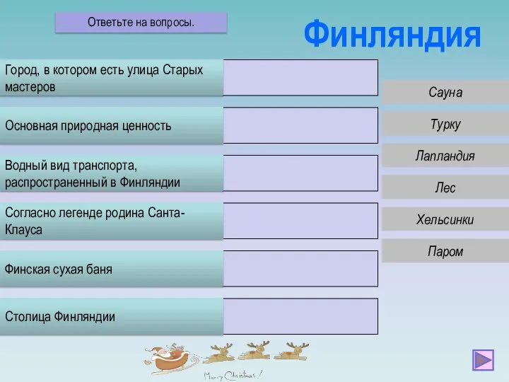 Финляндия Основная природная ценность Город, в котором есть улица Старых мастеров