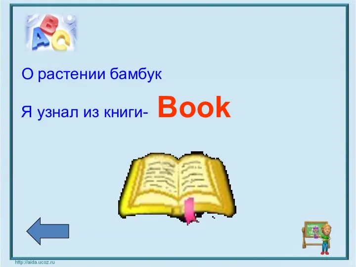 О растении бамбук Я узнал из книги- Book