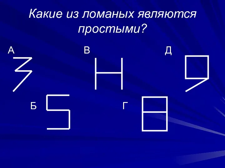 Какие из ломаных являются простыми? А В Д Б Г