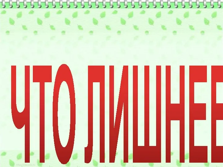 ЧТО ЛИШНЕЕ?