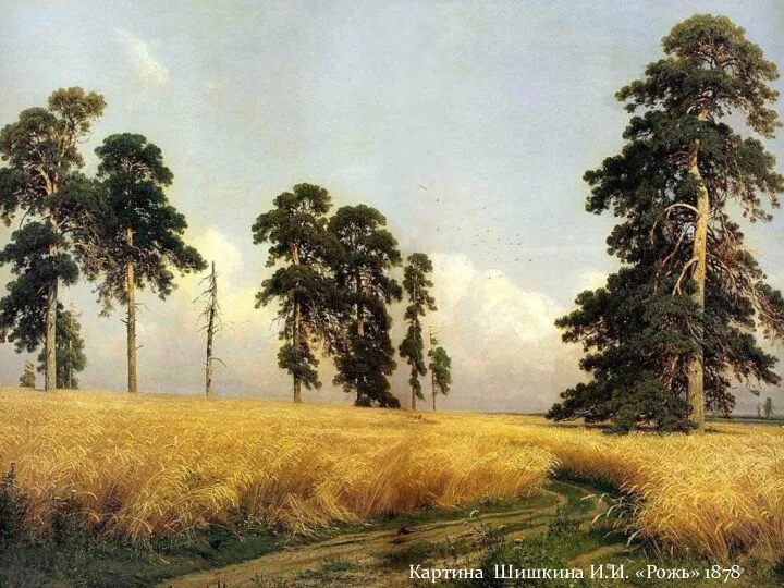 Картина Шишкина И.И. «Рожь» 1878 г.