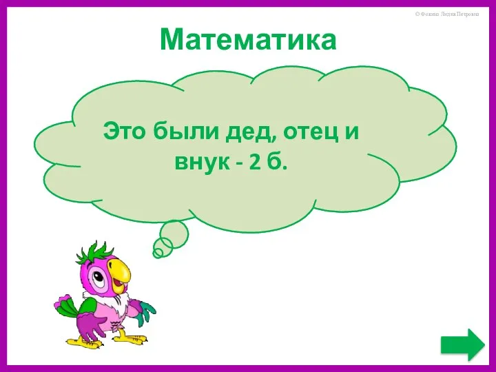 Два отца и два сына разделили между собой 300 рублей, причём