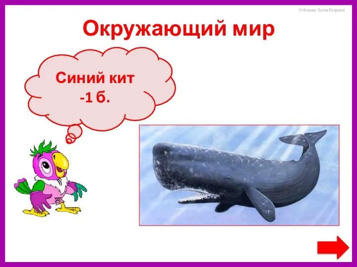 Какое животное самое большое в мире? Синий кит -1 б. Окружающий мир
