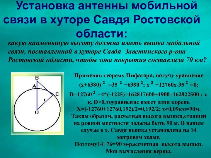 Установка антенны мобильной связи в хуторе Савдя Ростовской области: какую наименьшую