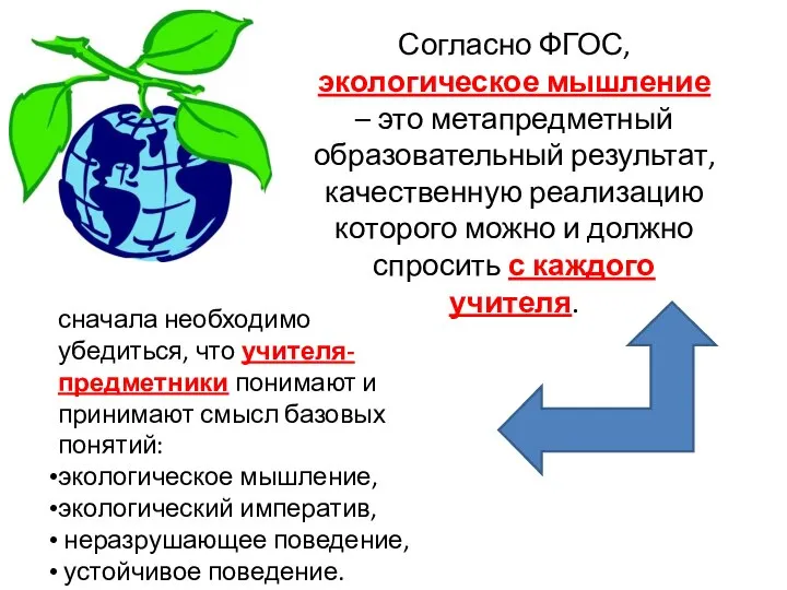 Согласно ФГОС, экологическое мышление – это метапредметный образовательный результат, качественную реализацию