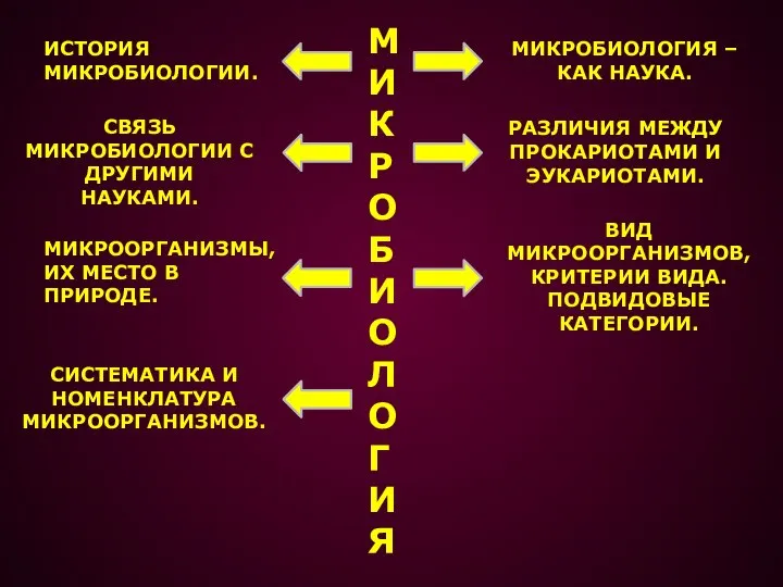 МИКРОБИОЛОГИЯ – КАК НАУКА. ИСТОРИЯ МИКРОБИОЛОГИИ. СВЯЗЬ МИКРОБИОЛОГИИ С ДРУГИМИ НАУКАМИ.