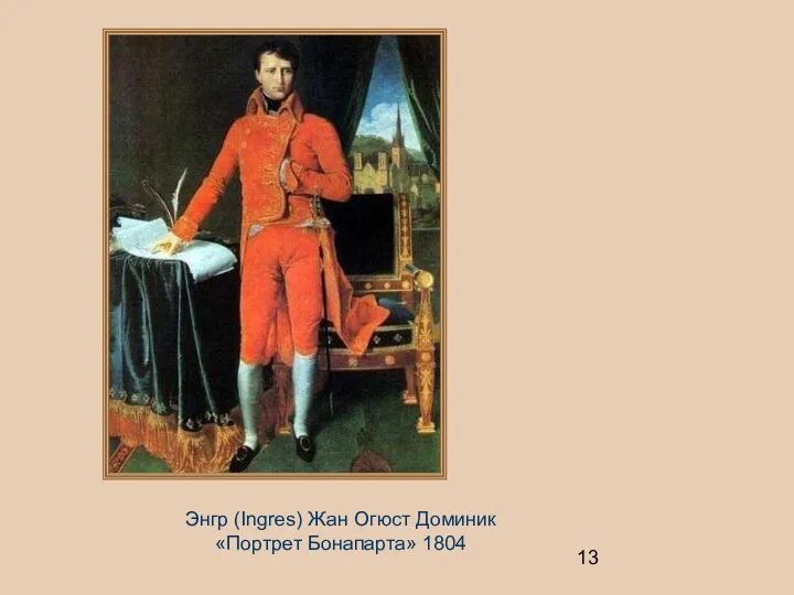 Энгр (Ingres) Жан Огюст Доминик «Портрет Бонапарта» 1804