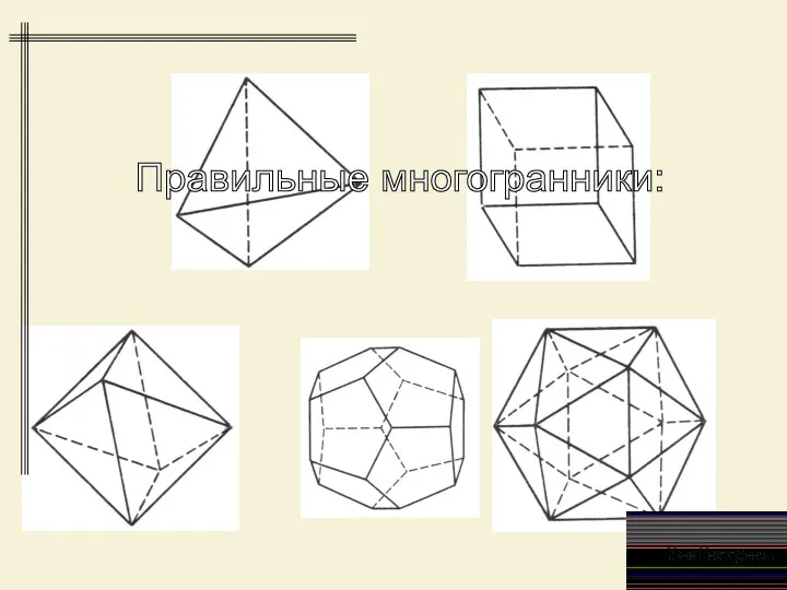 Правильные многогранники: