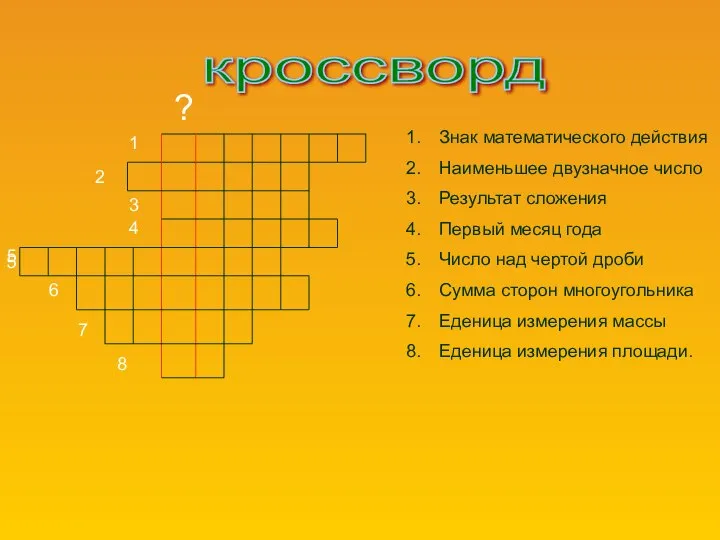 1 2 3 4 5 5 6 7 8 ? кроссворд