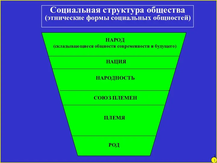 Социальная структура общества (этнические формы социальных общностей) НАРОД (складывающиеся общности современности