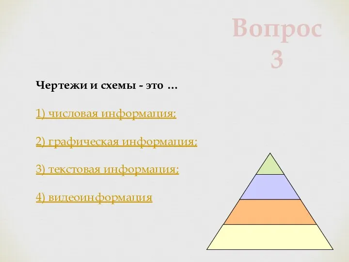 Чертежи и схемы - это … 1) числовая информация; 2) графическая