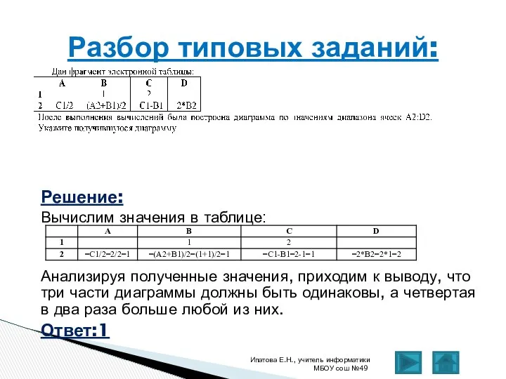 Решение: Вычислим значения в таблице: Анализируя полученные значения, приходим к выводу,