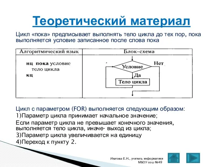 Цикл «пока» предписывает выполнять тело цикла до тех пор, пока выполняется