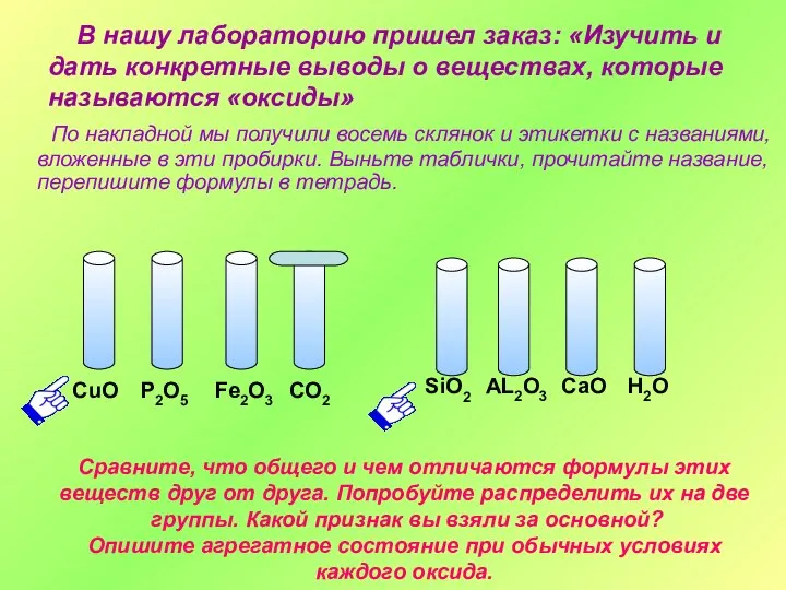 В нашу лабораторию пришел заказ: «Изучить и дать конкретные выводы о