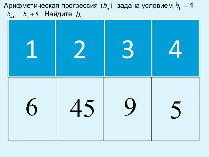 1 2 3 Арифметическая прогрессия задана условием Найдите , 4