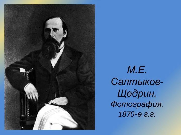 М.Е.Салтыков-Щедрин. Фотография. 1870-е г.г.